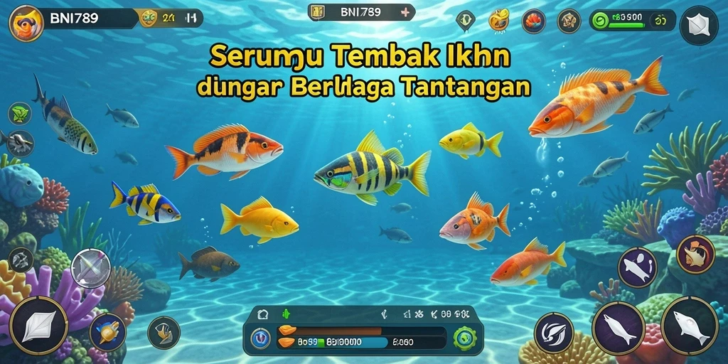 Tampilan gameplay seru BNI789 dengan berbagai ikan untuk ditangkap.