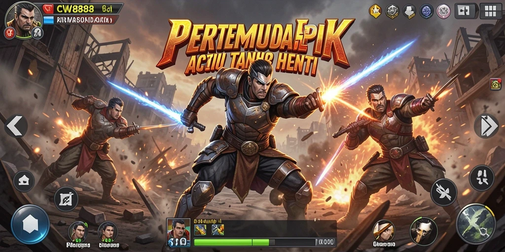 Screenshot gameplay CW8888 yang menunjukkan aksi mendebarkan pemain.