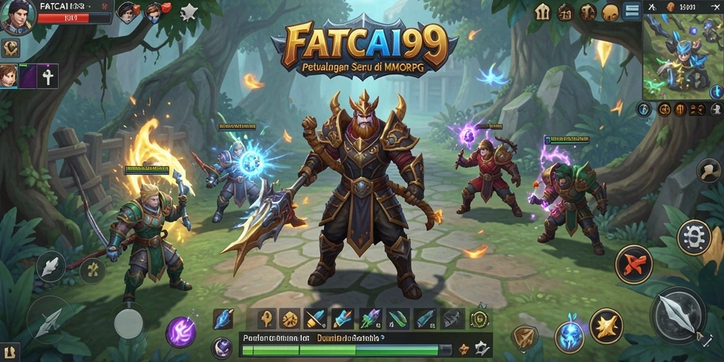 Screenshot gameplay <strong>FATCAI99</strong> menampilkan pertempuran seru di dunia fantastis.