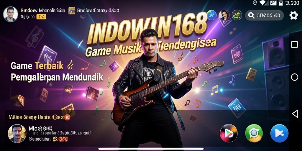 Tampilan gameplay INDOWIN168 dengan interaksi musik yang seru.