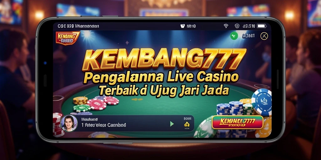 Tampilan gameplay KEMBANG777 dengan dealer langsung dan permainan kasino.