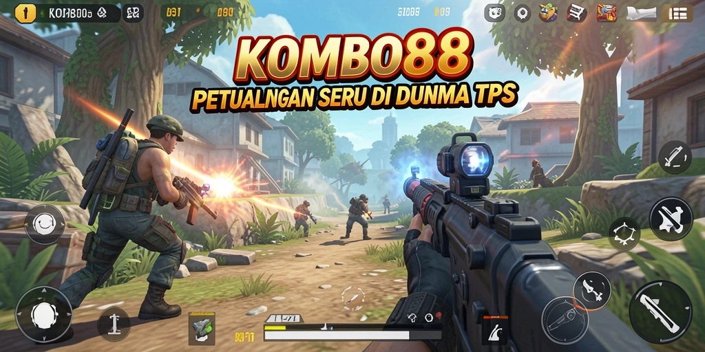 Tangkapan layar gameplay KOMBO88 menunjukkan aksi seru di dunia TPS.
