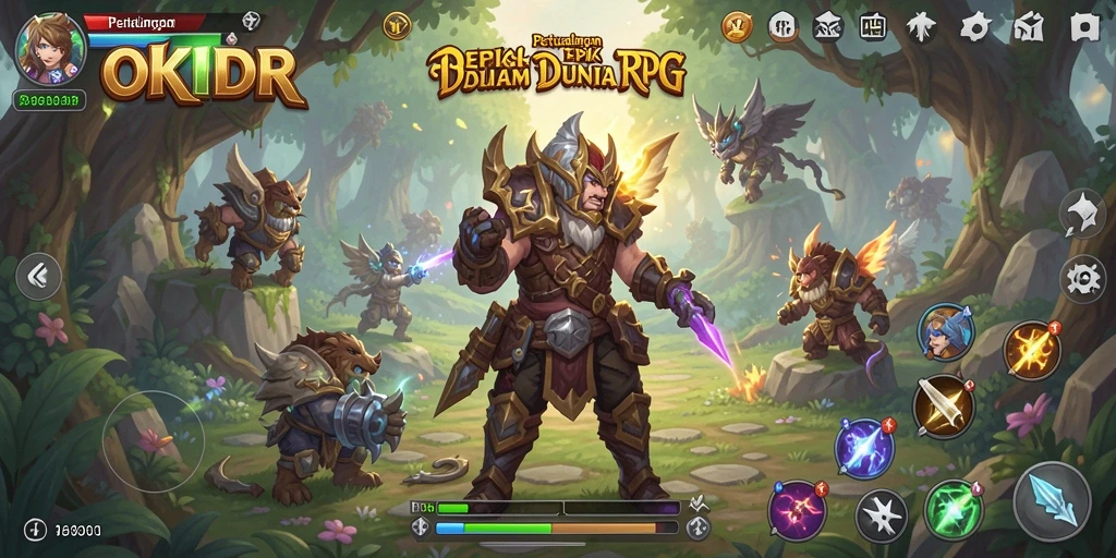 Tampilan menarik dari gameplay RPG OKIDR yang penuh aksi.