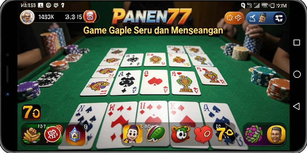 Tampilan gameplay seru game Gaple PANEN77.