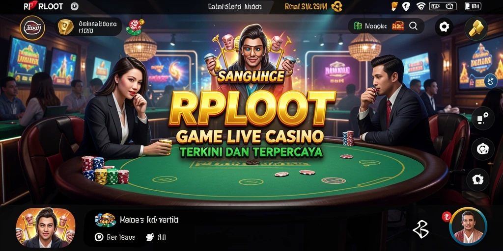 Tampilan gameplay Live Casino yang mendebarkan di RPLOOT.