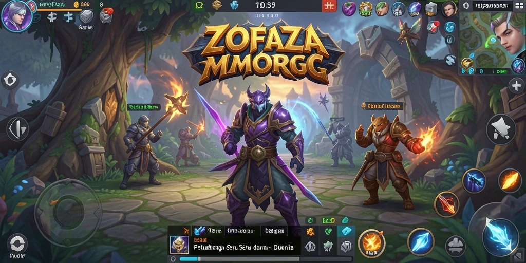 Gameplay seru ZOFAZA menunjukkan pertarungan epik antar pemain.